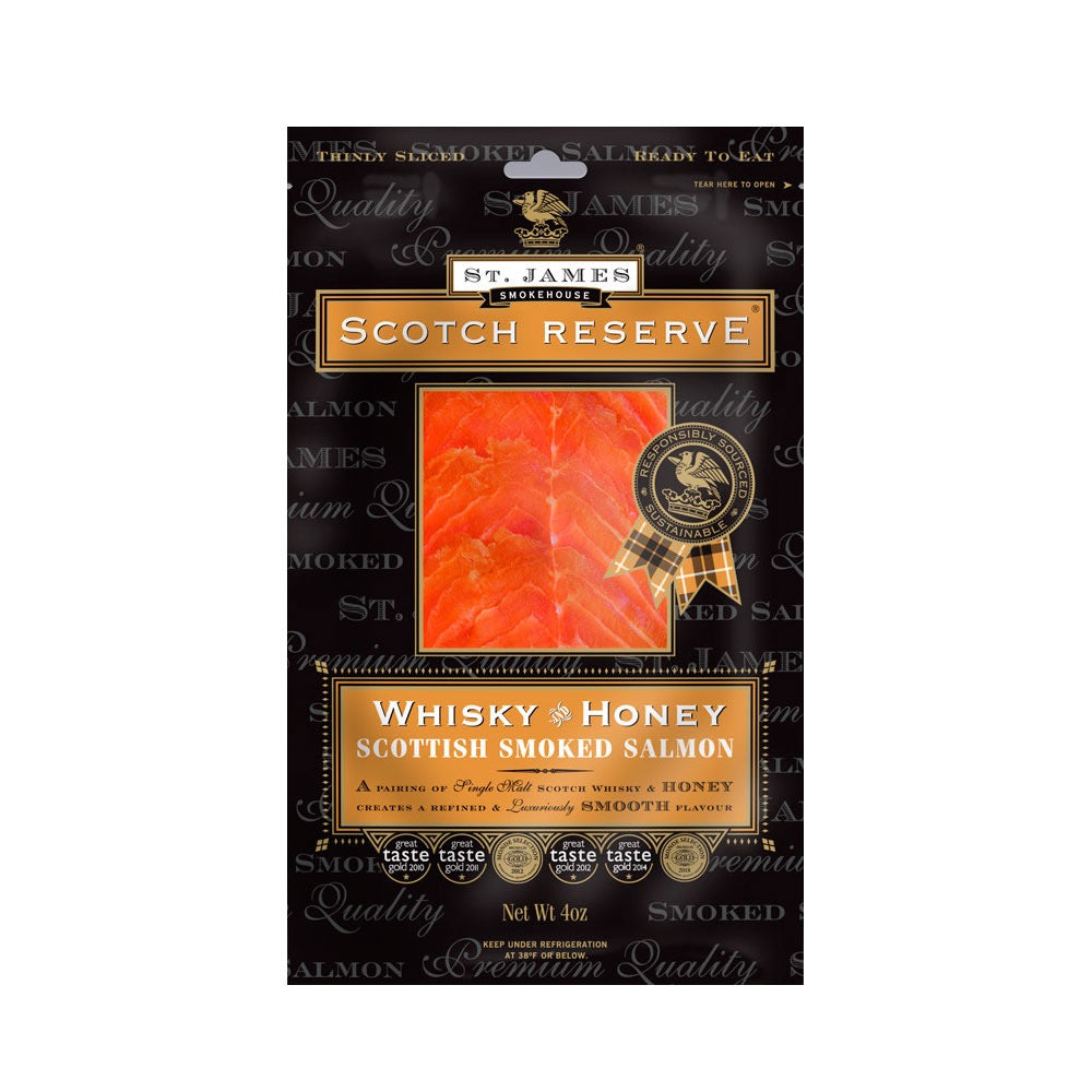 St. James Scotch Reserve Smoked Salmon – Infused with Honey & Whisky